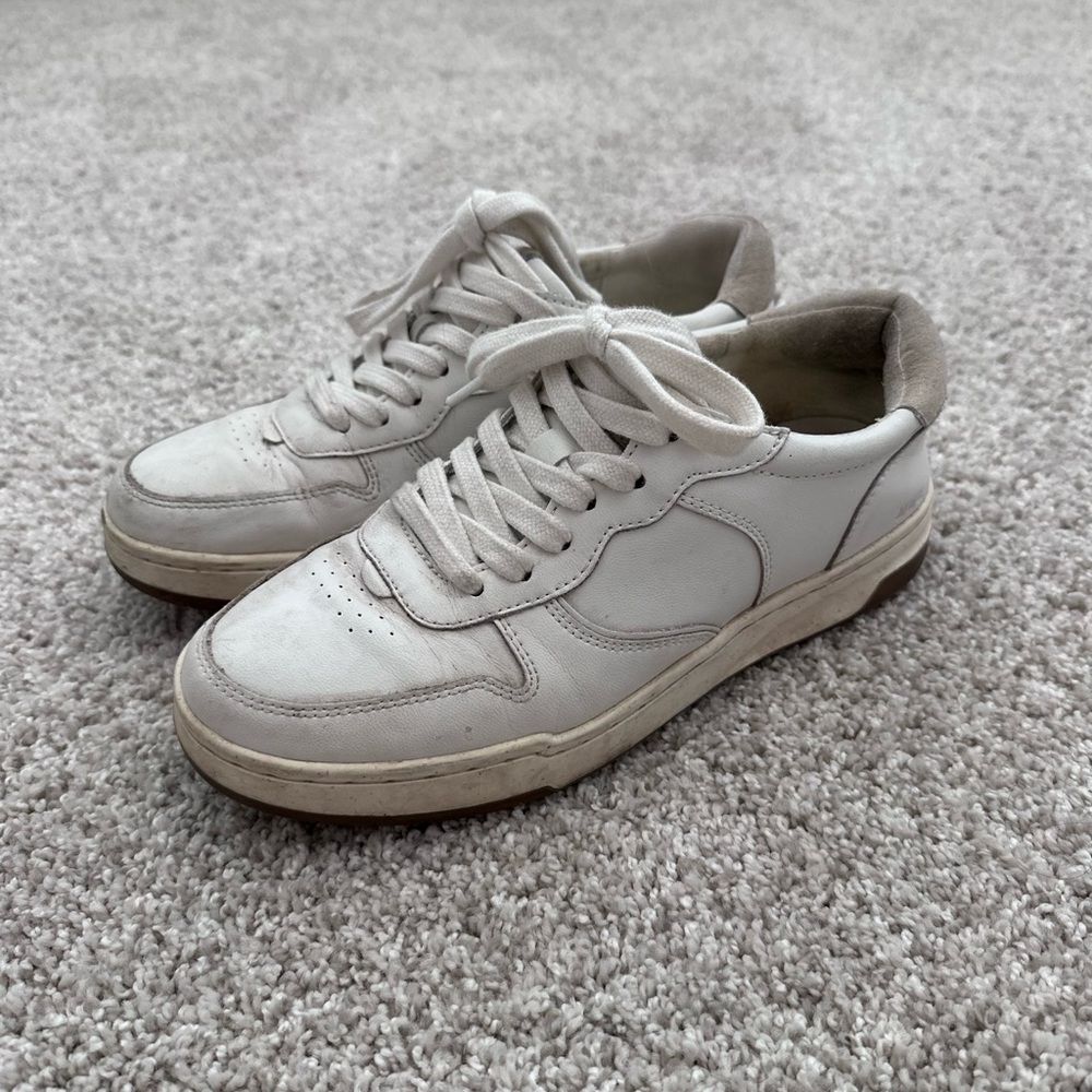 Madewell White Leather Low-Top Sneakers